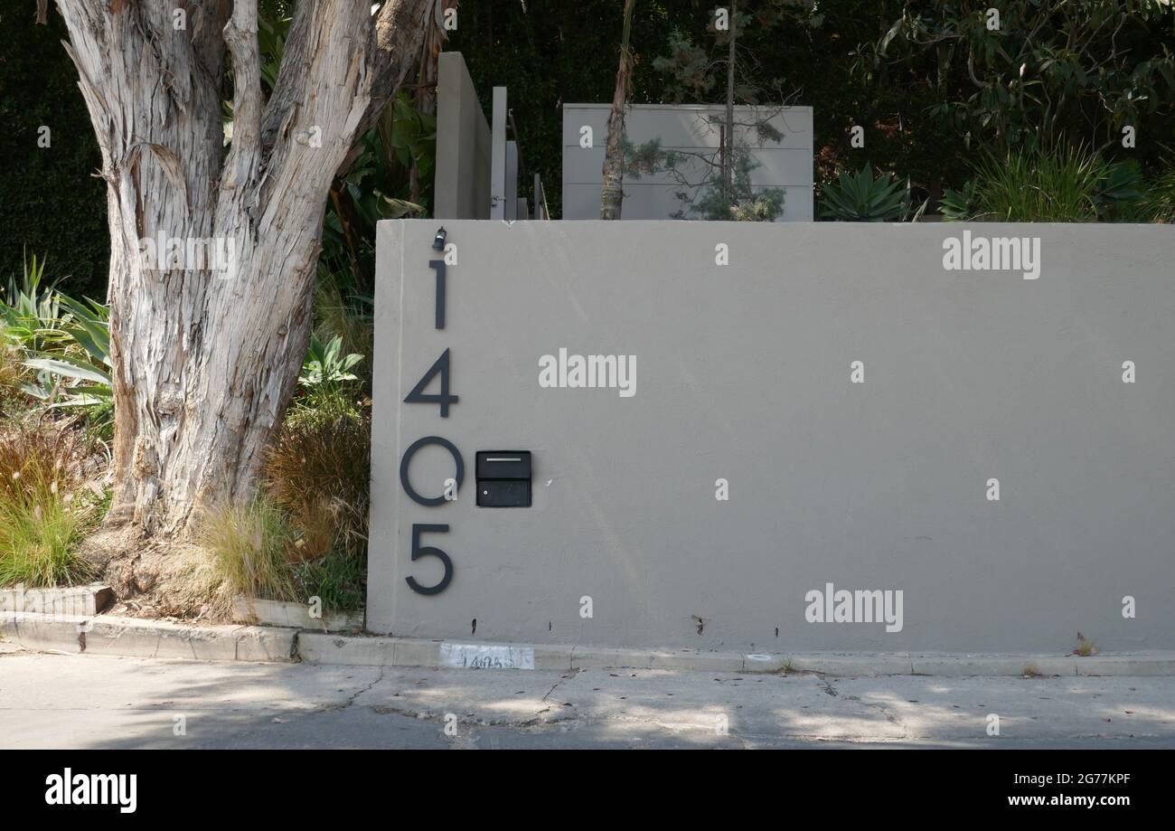 Los Angeles, California, USA 11th July 2021 A general view of atmosphere of Actress/Director Ida Lupino's Former Home/house at 1405 Miller Drive on July 11, 2021 in Los Angeles, California, USA. Photo by Barry King/Alamy Stock Photo Stock Photo