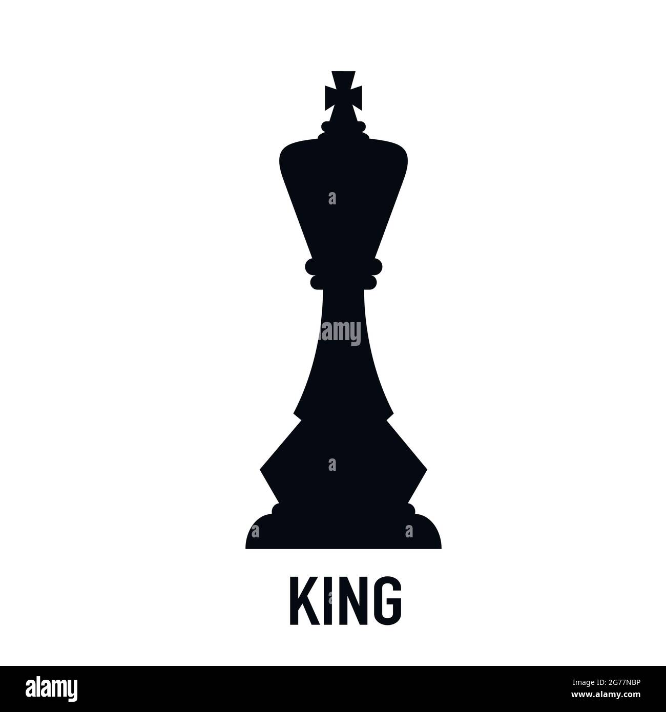 King chess piece element, stock vector illustration Stock Vector