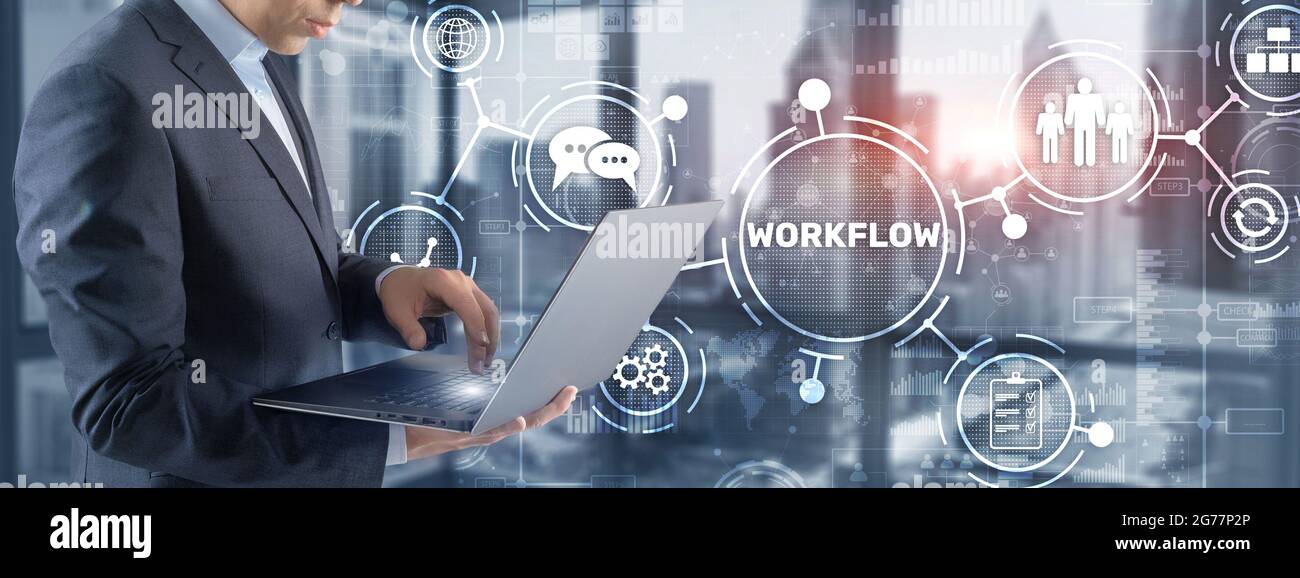 Workflow Repeatability Systematization Buisness Process. Business ...