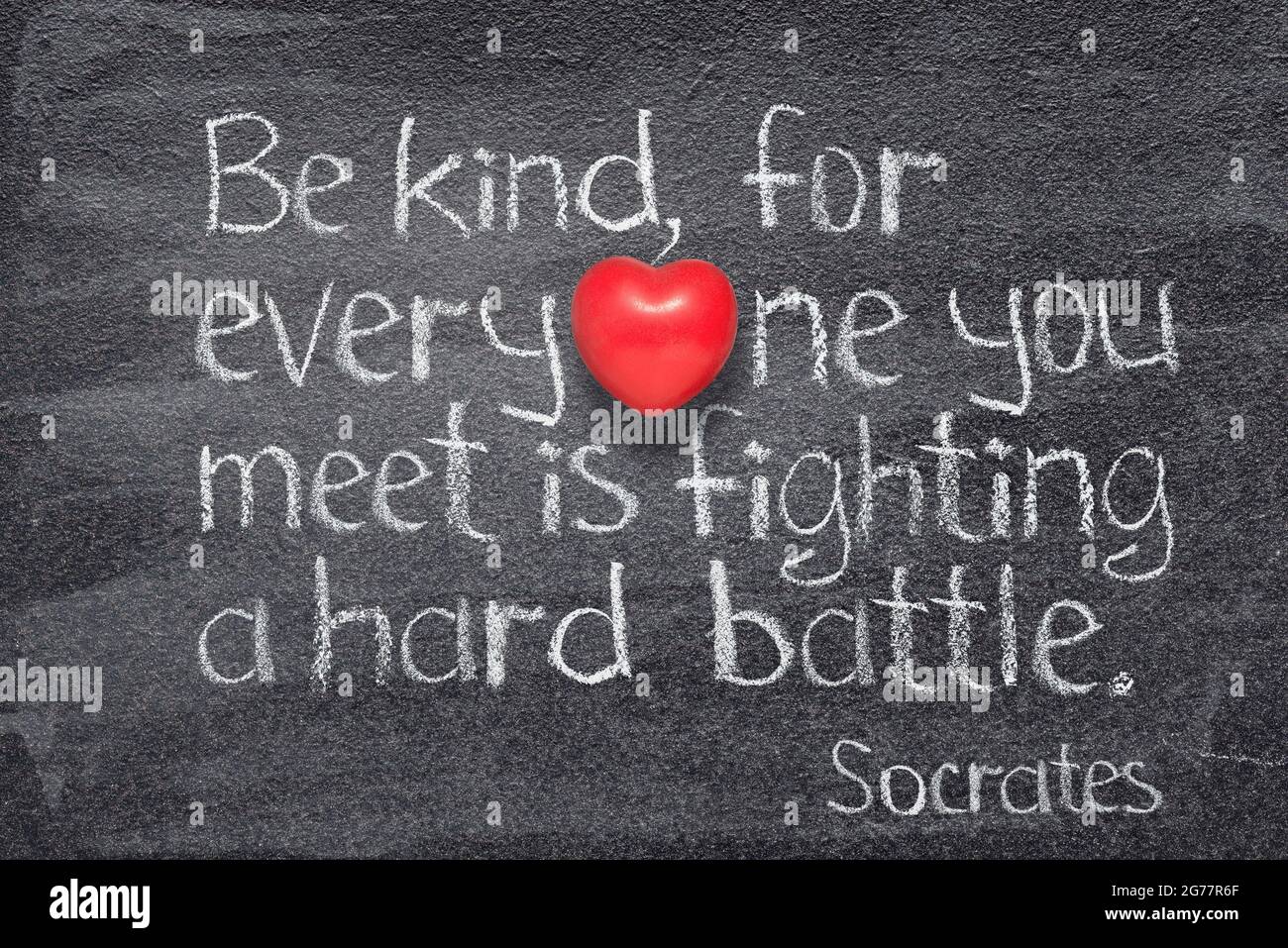 Be kind, for everyone you meet is fighting a hard battle quote of