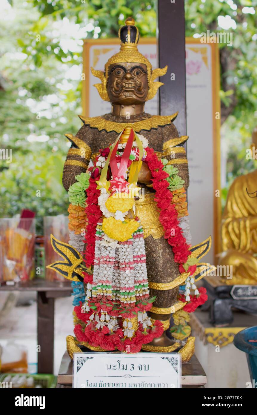 golden Buddha Statue in a Thai Temple Stock Photo - Alamy