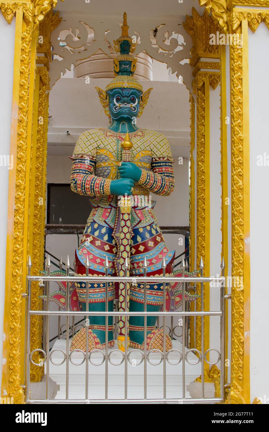 golden Buddha Statue in a Thai Temple Stock Photo - Alamy