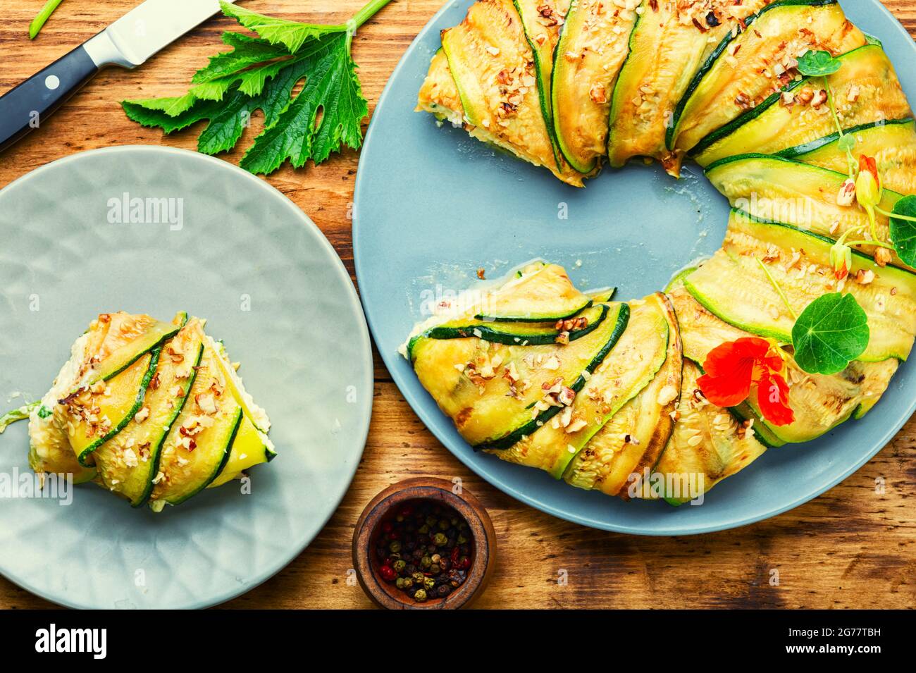 Summer vegetable terrine of zucchini. Vegetable gratin Stock Photo - Alamy Summer vegetable terrine of zucchini. Vegetable gratin Stock Photo - Alamy