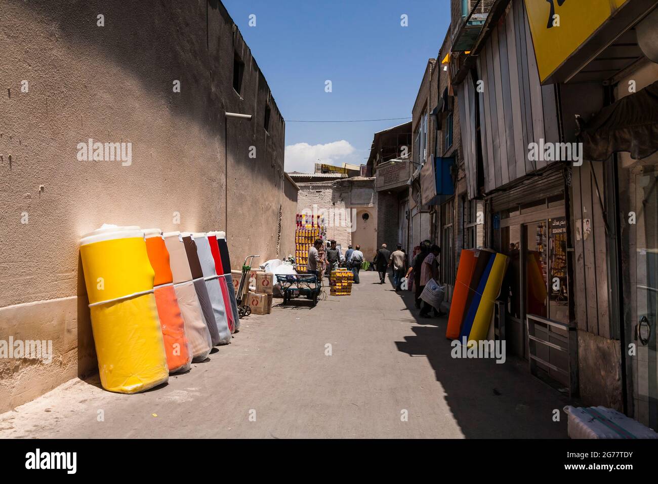 Backyard of Tehran bazaar, historical trading center, Tehran, Iran, Persia, Western Asia, Asia Stock Photo