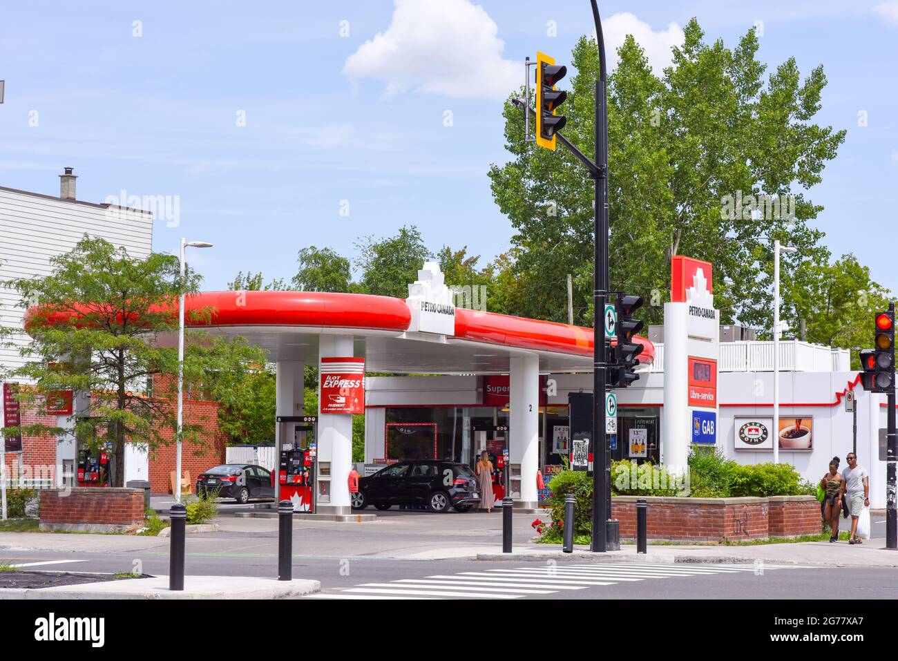 Gas Station, Montreal, Canada Stock Photo Alamy