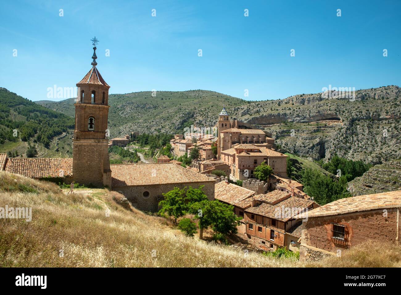 Medieval village, Albarracin in Teruel, Spain Stock Photo