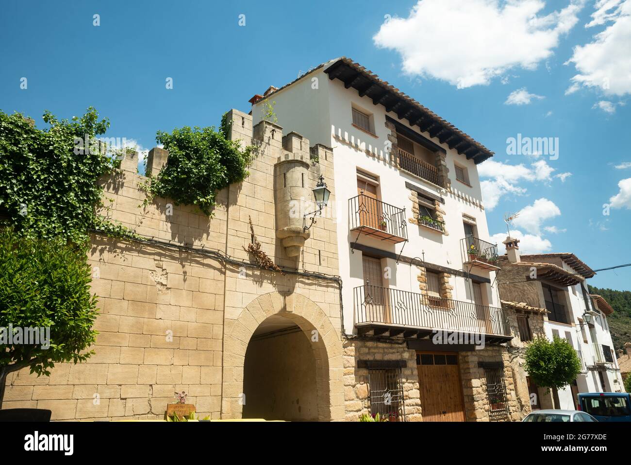 Medieval village, Albarracin in Teruel, Spain Stock Photo