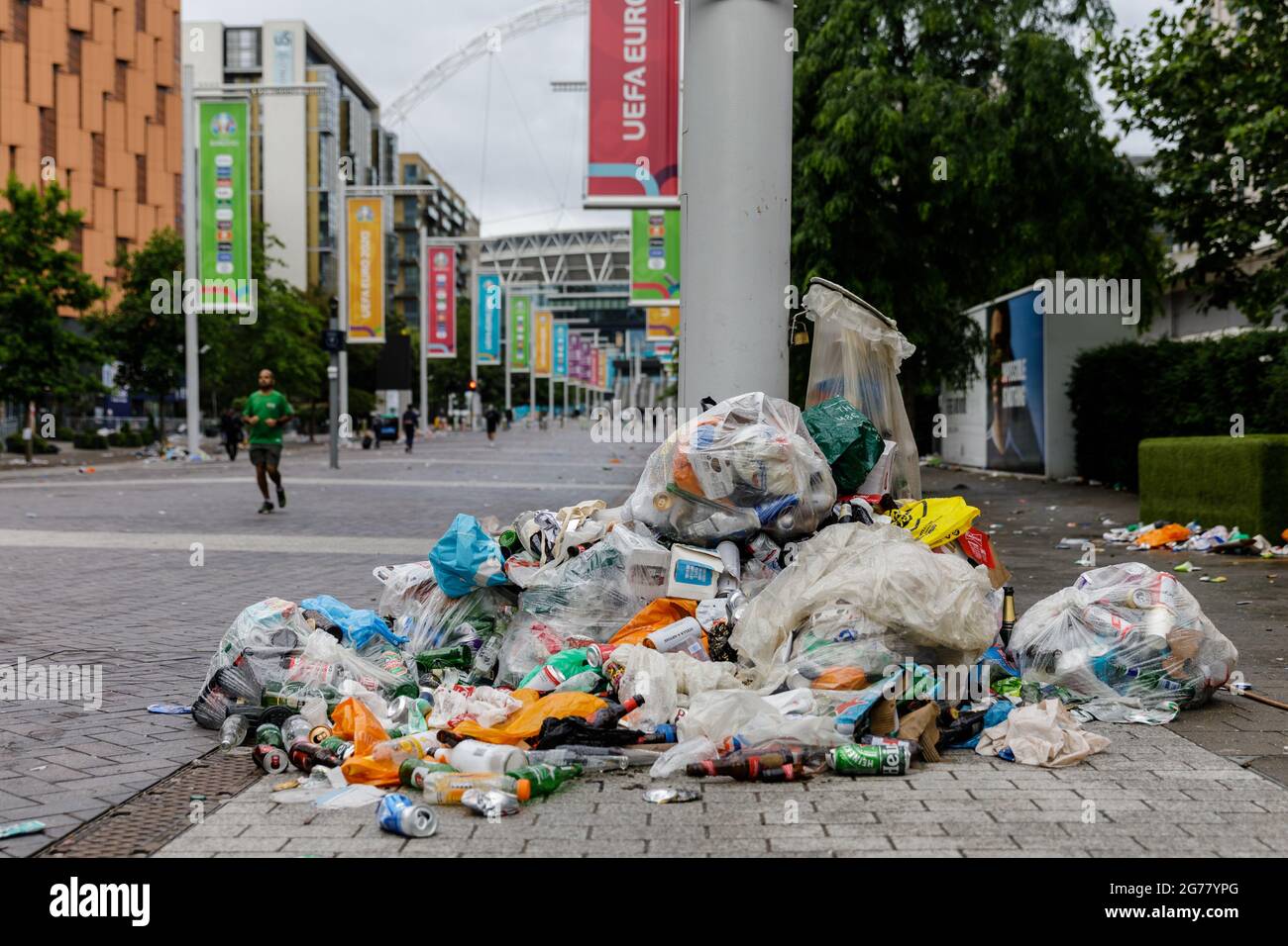 Wembley Park, UK. 12th July 2021. Thousands of England fans left