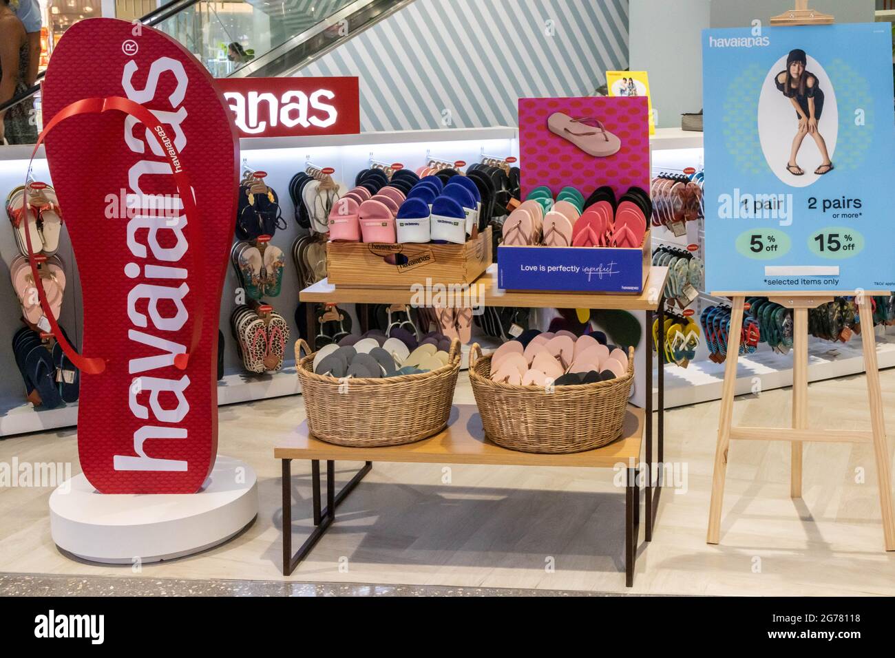 Havaianas store in shopping mall in Phuket, Thailand Stock Photo