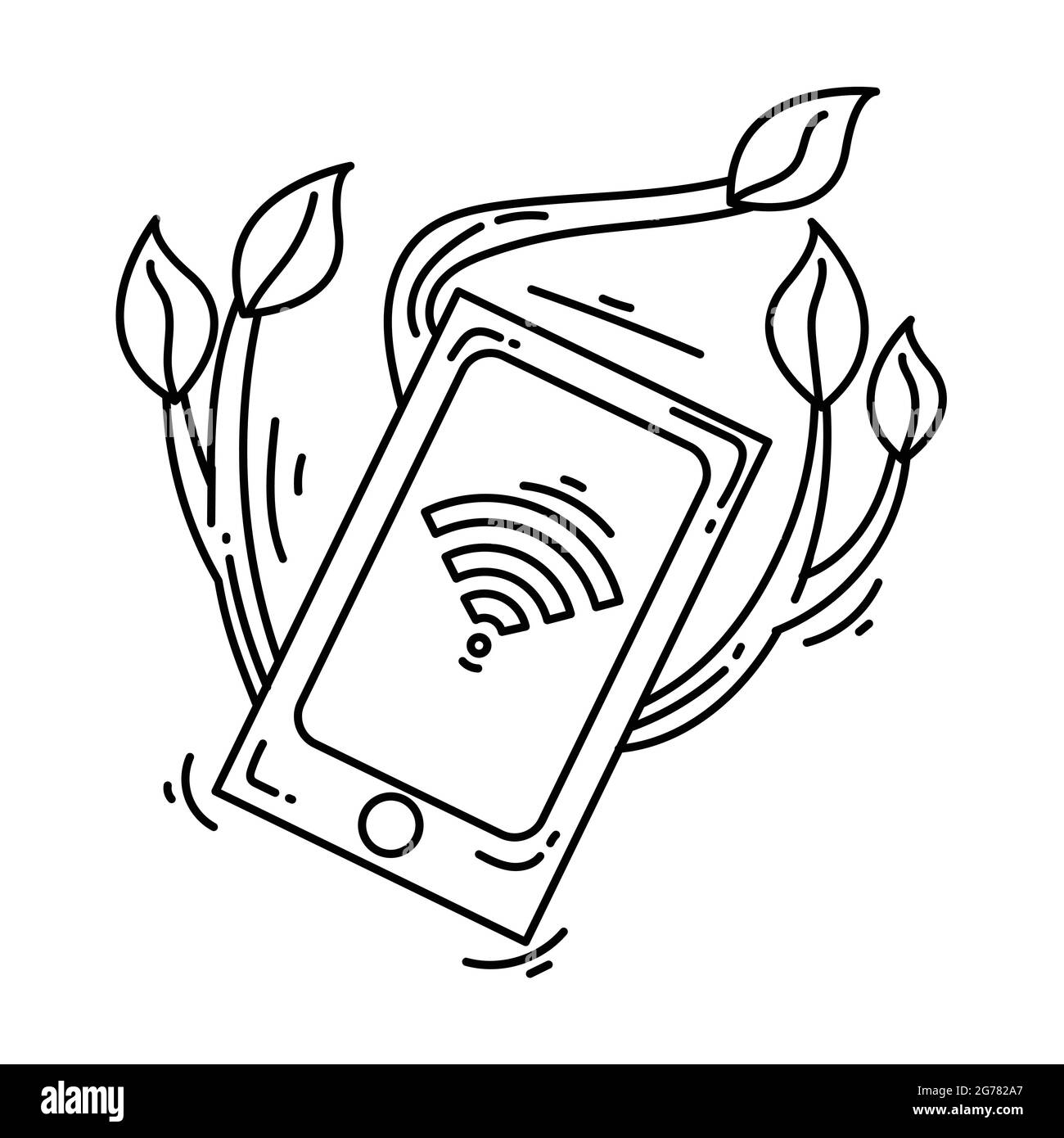 Farming smart icon. hand drawn icon set, outline black, doodle icon ...