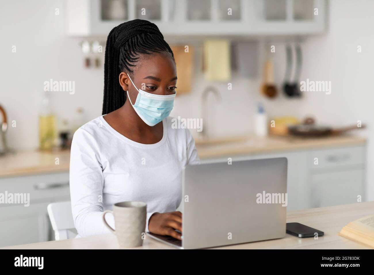 African american black woman typing hi-res stock photography and images ...