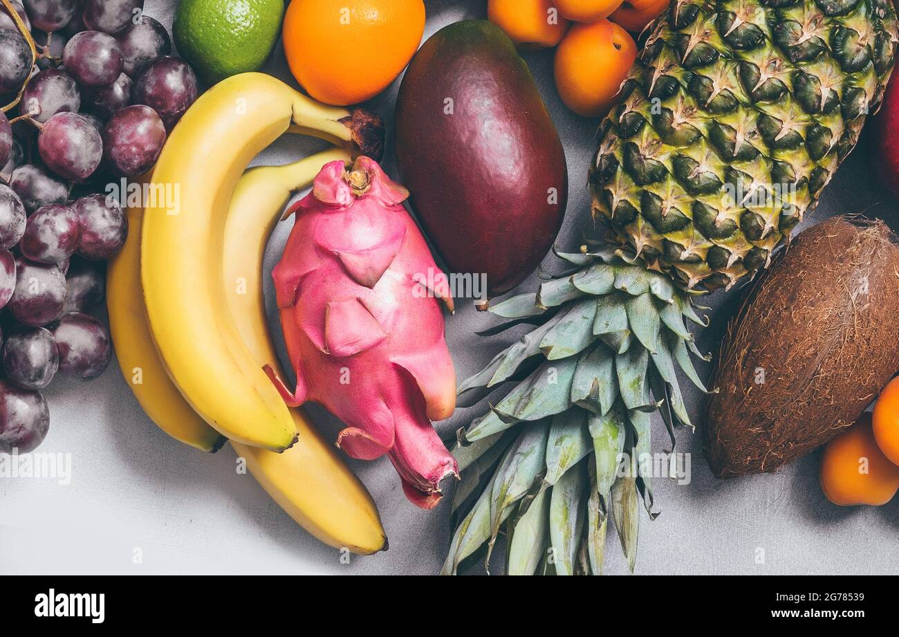 Tropical fruit papaya mango pineapple hi-res stock photography and ...