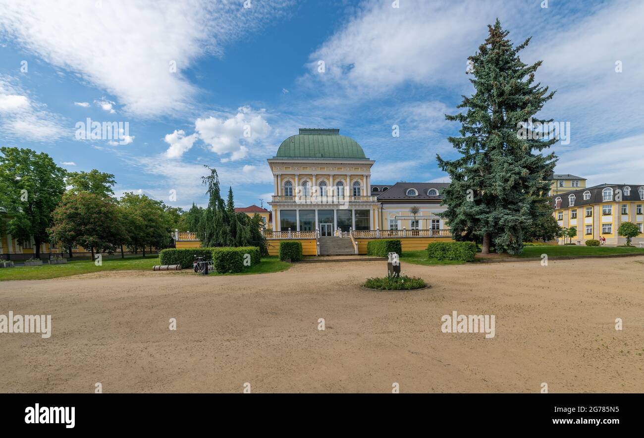 Frantiskovy Lazne (Franzensbad) - center of famous great Czech spa town in the western part of the Czech Republic - Europe Stock Photo