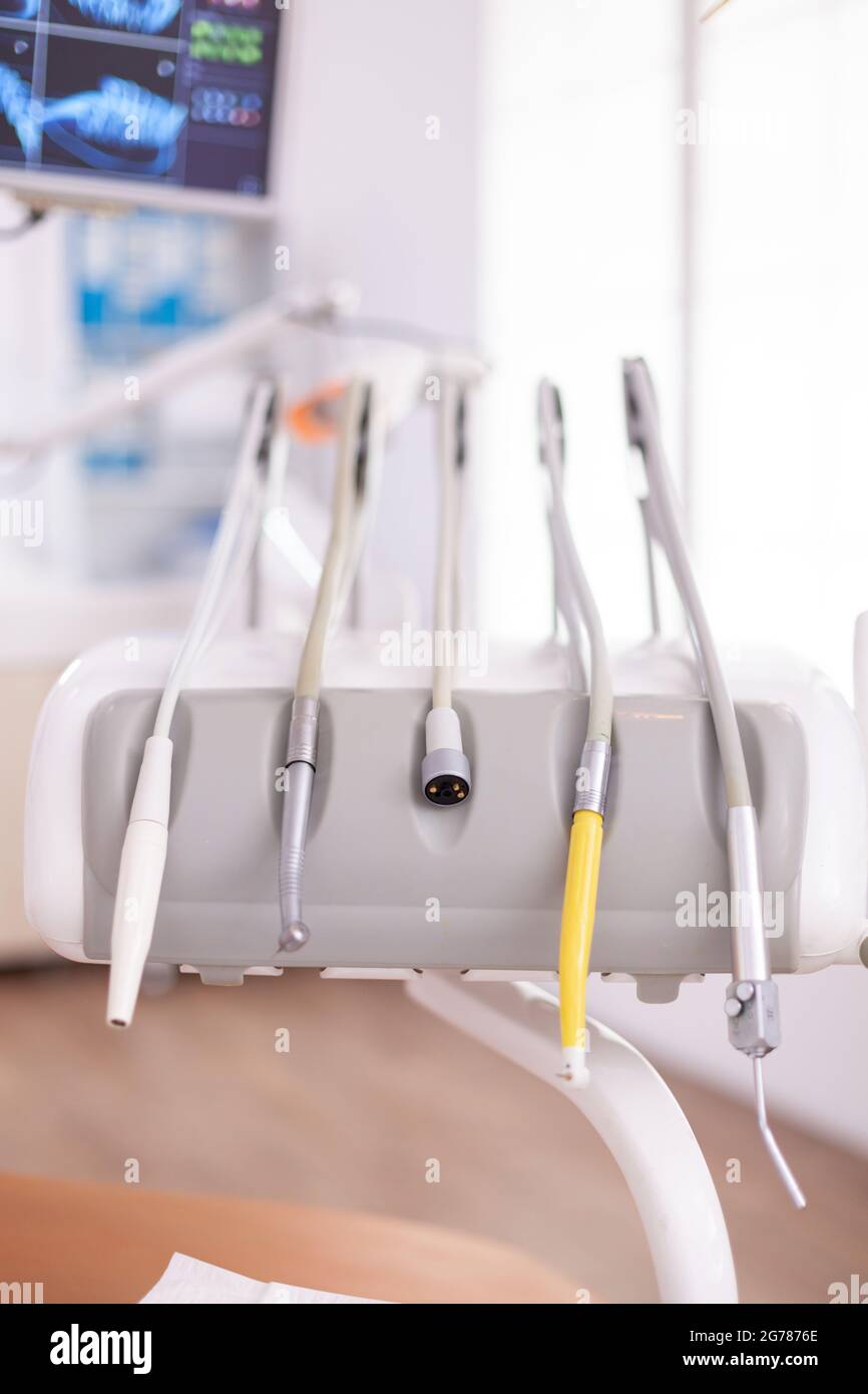 Professional medical stomatology teeth drill prepared for dentistry