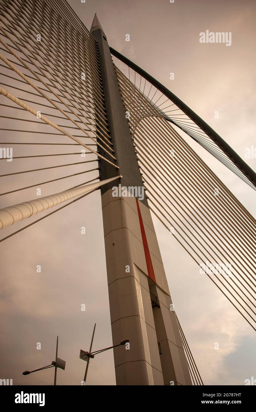 The Seri Wawasan Bridge, Putrajaya, Malaysia Stock Photo
