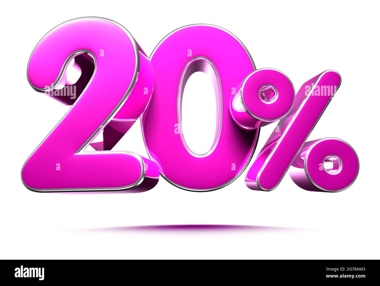 Pink 20 Percent 3d illustration Sign on White Background, Special Offer 20%  Discount Tag, Sale Up to 20 Percent Off,share 20 percent,20% off storewide  Stock Photo - Alamy