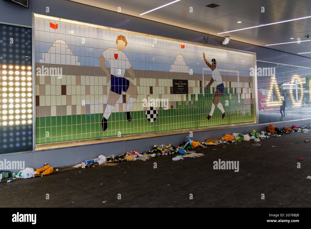 Wembley Park, UK. 12th July 2021. Thousands of England fans left