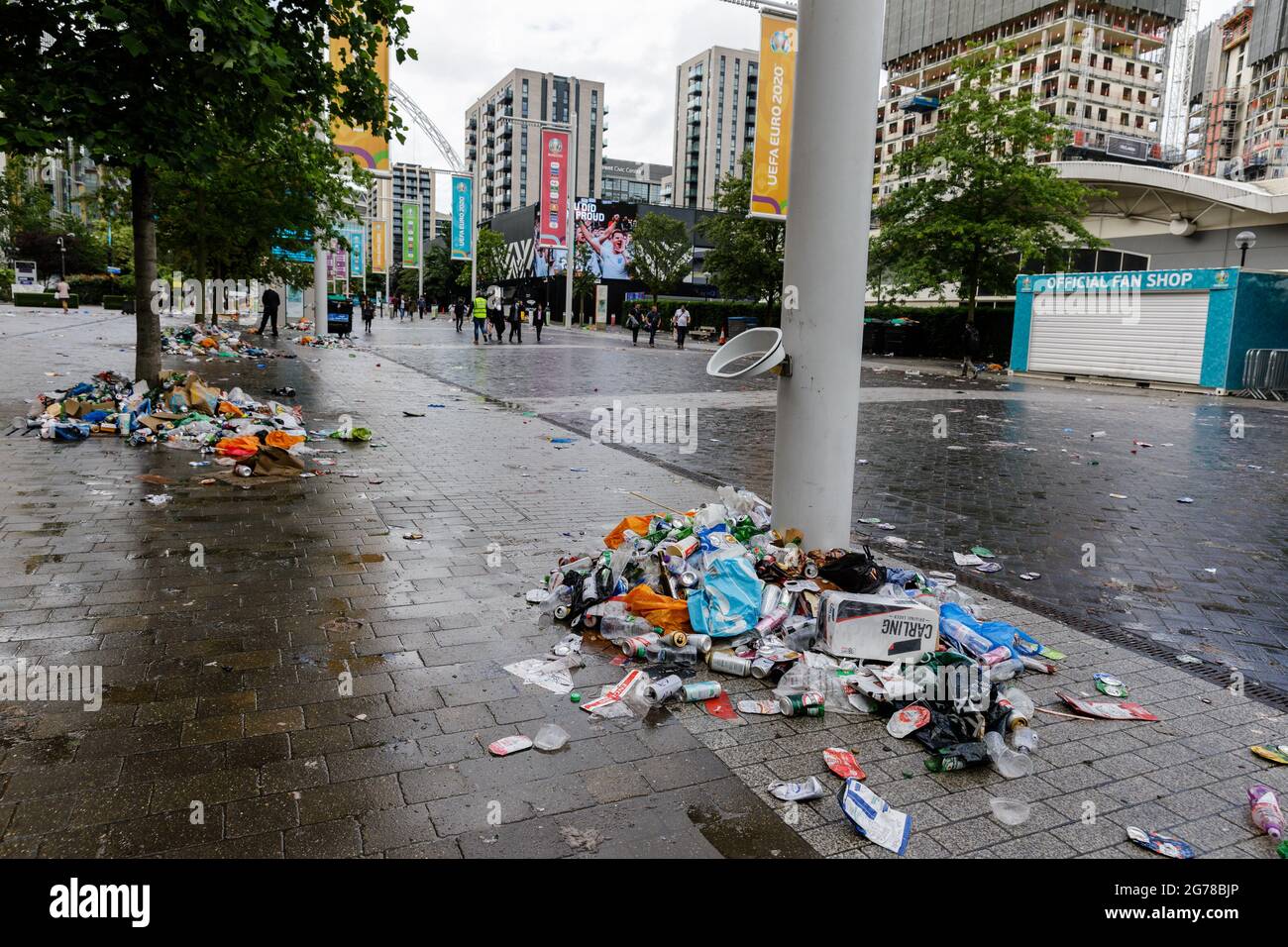 Wembley Park, UK. 12th July 2021. Thousands of England fans left