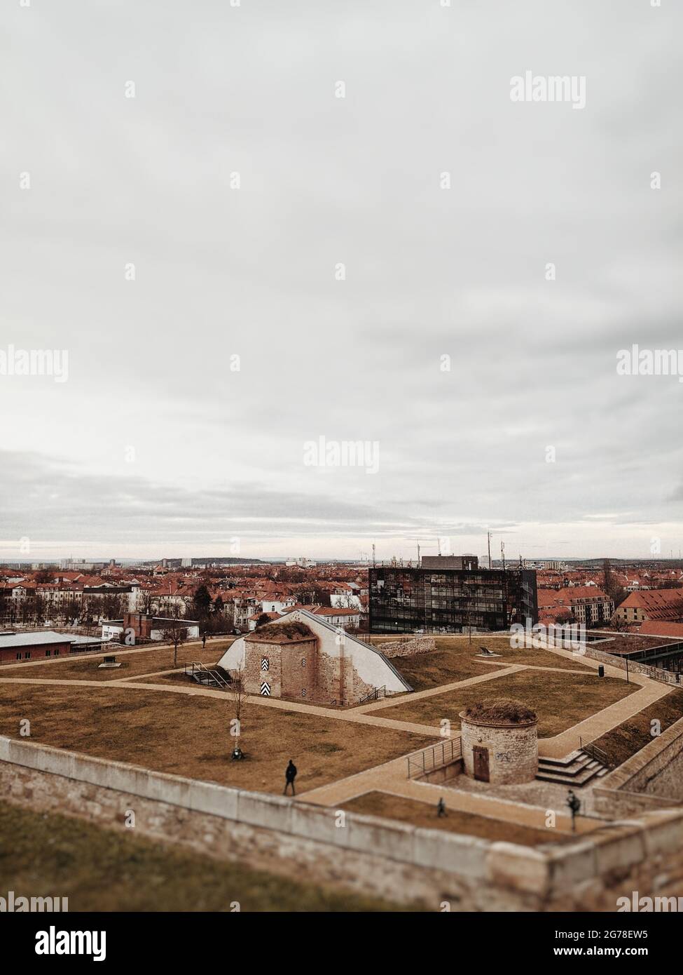 View of Erfurt North from the Petersberg fortress Stock Photo