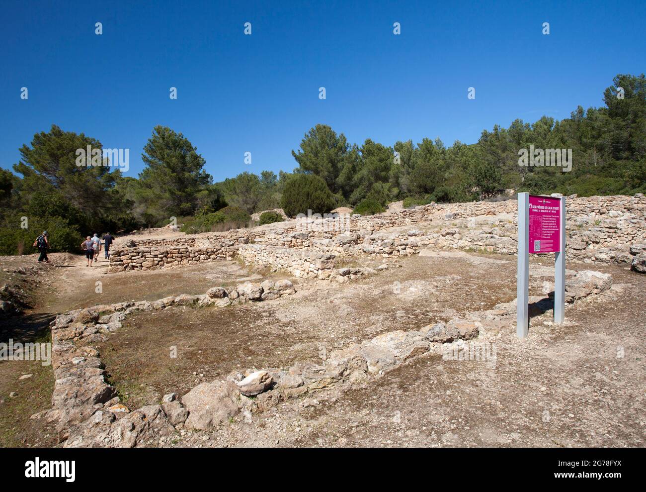 Archaeological site of Ses Paisses de Cala de Hort, Ibiza Stock Photo