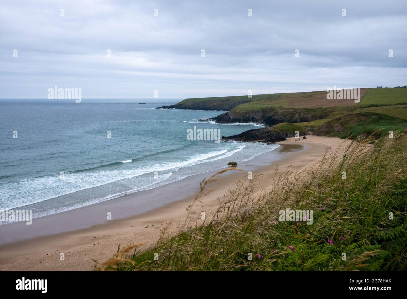 Whistling Sands, LLyn Peninsular, North Wales Stock Photo