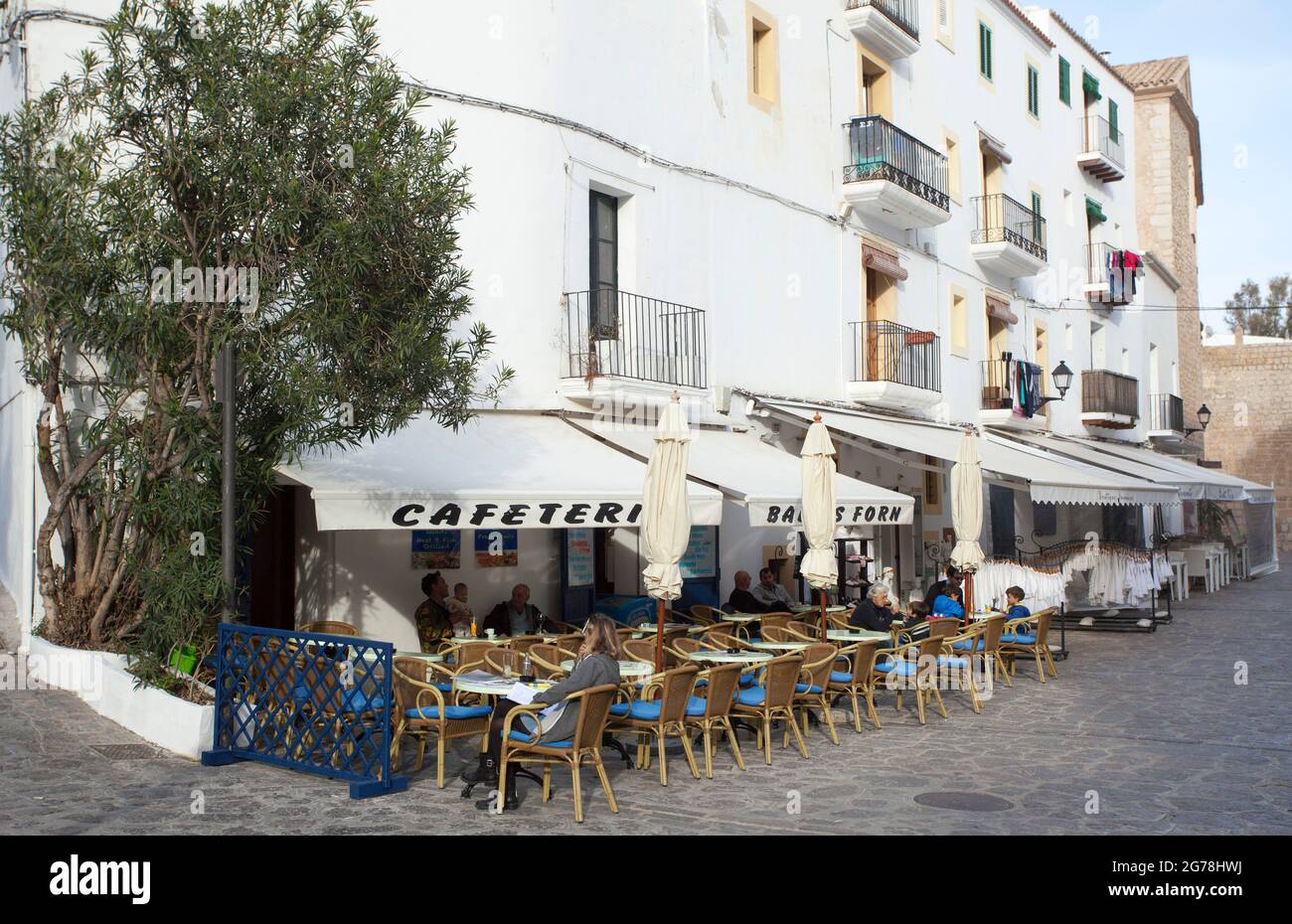 Placa de Dalt Vila, Eivissa, Ibiza Town, Ibiza Stock Photo