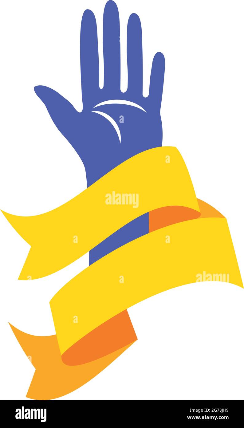 left hand with ribbon Stock Vector Image & Art - Alamy