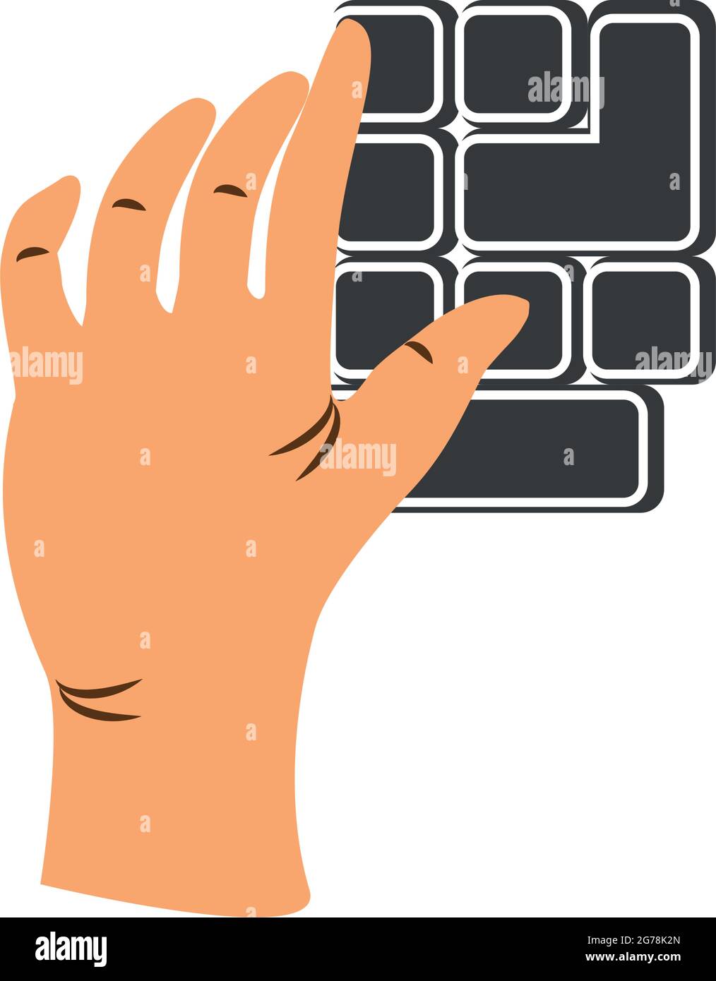 left hand using keyboard Stock Vector Image & Art Alamy