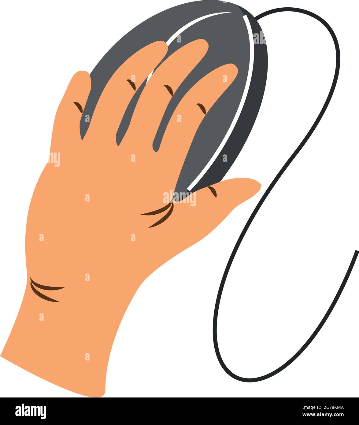 left hand using mouse Stock Vector