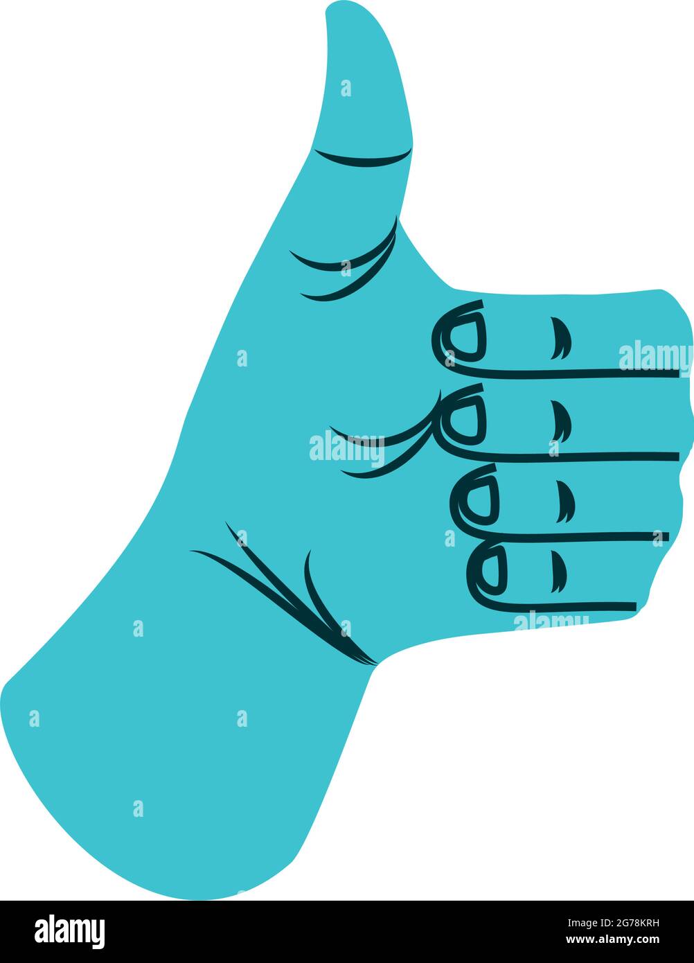 blue left hand thumb up Stock Vector Image & Art Alamy