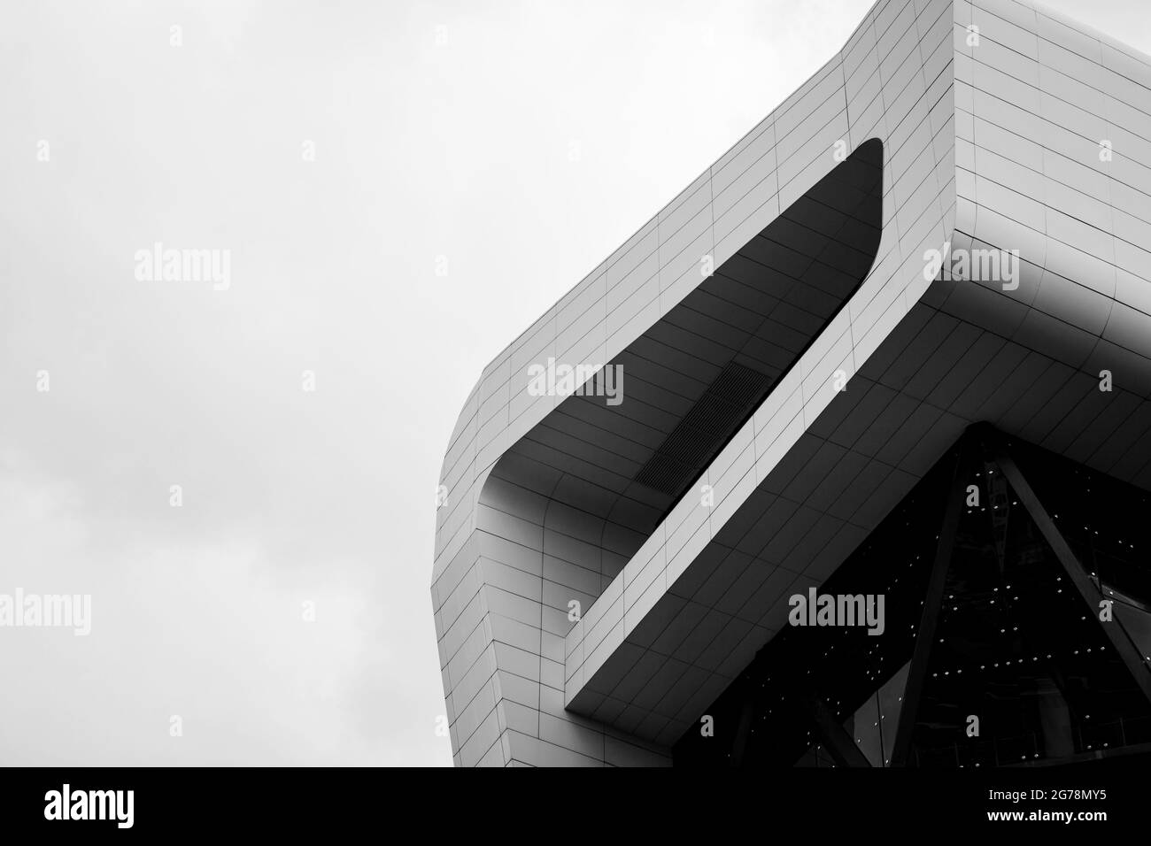 Modern office building, image on black and white Stock Photo - Alamy