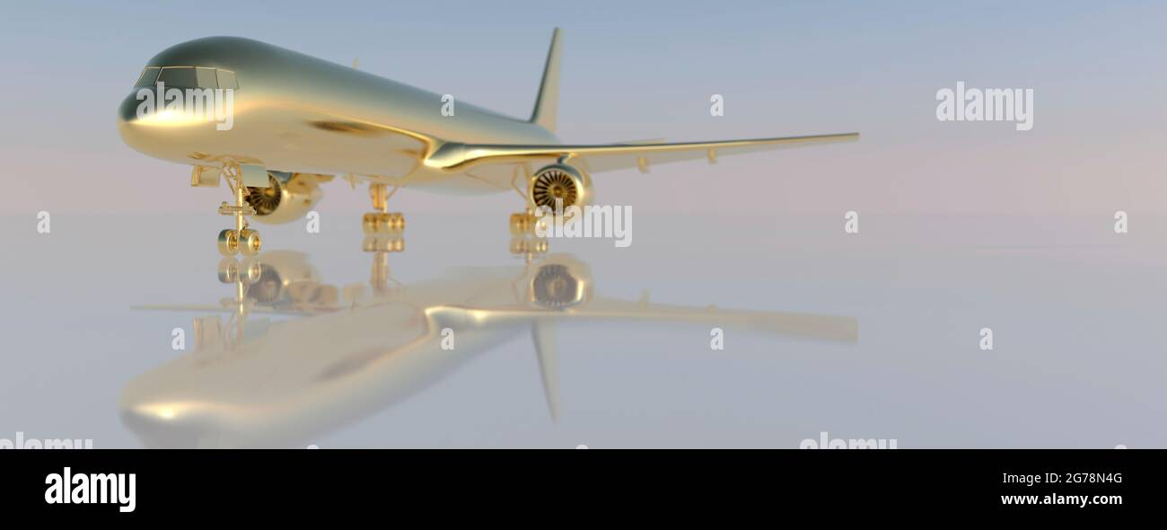 3d render luxury private jet hi-res stock photography and images - Alamy