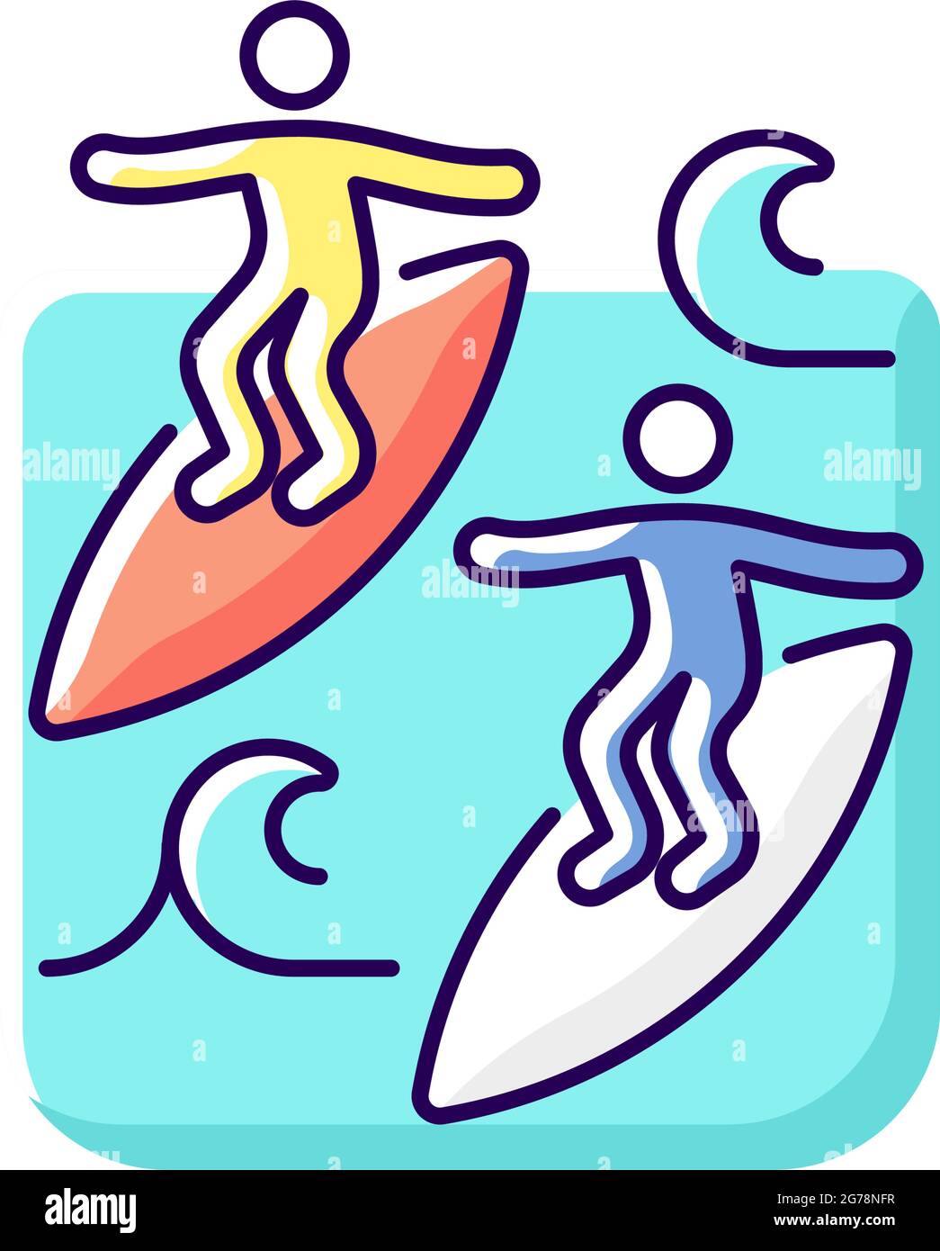 Surfing safety Stock Vector Images - Alamy