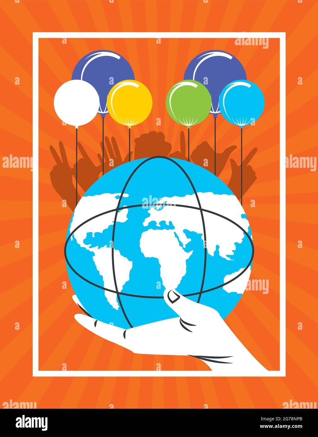 left handers celebration world Stock Vector