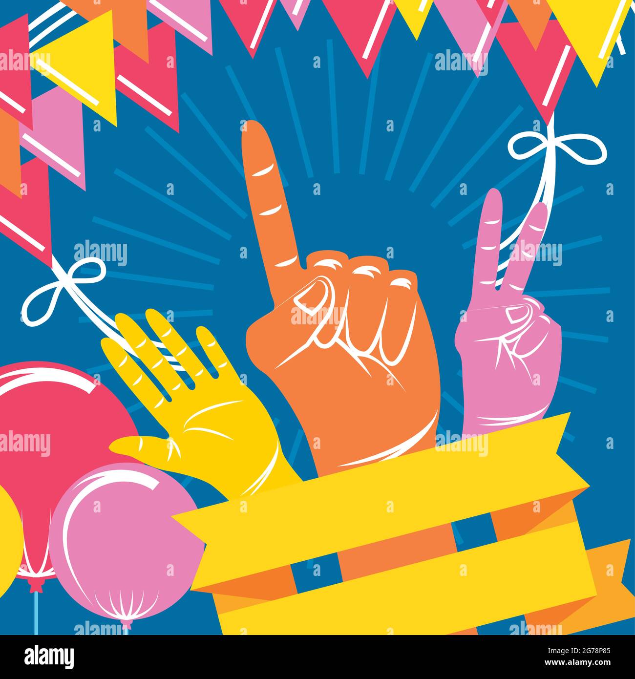 left handers festive day Stock Vector