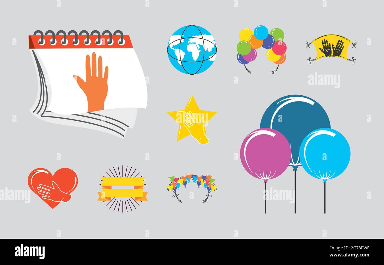 left handers day celebration Stock Vector