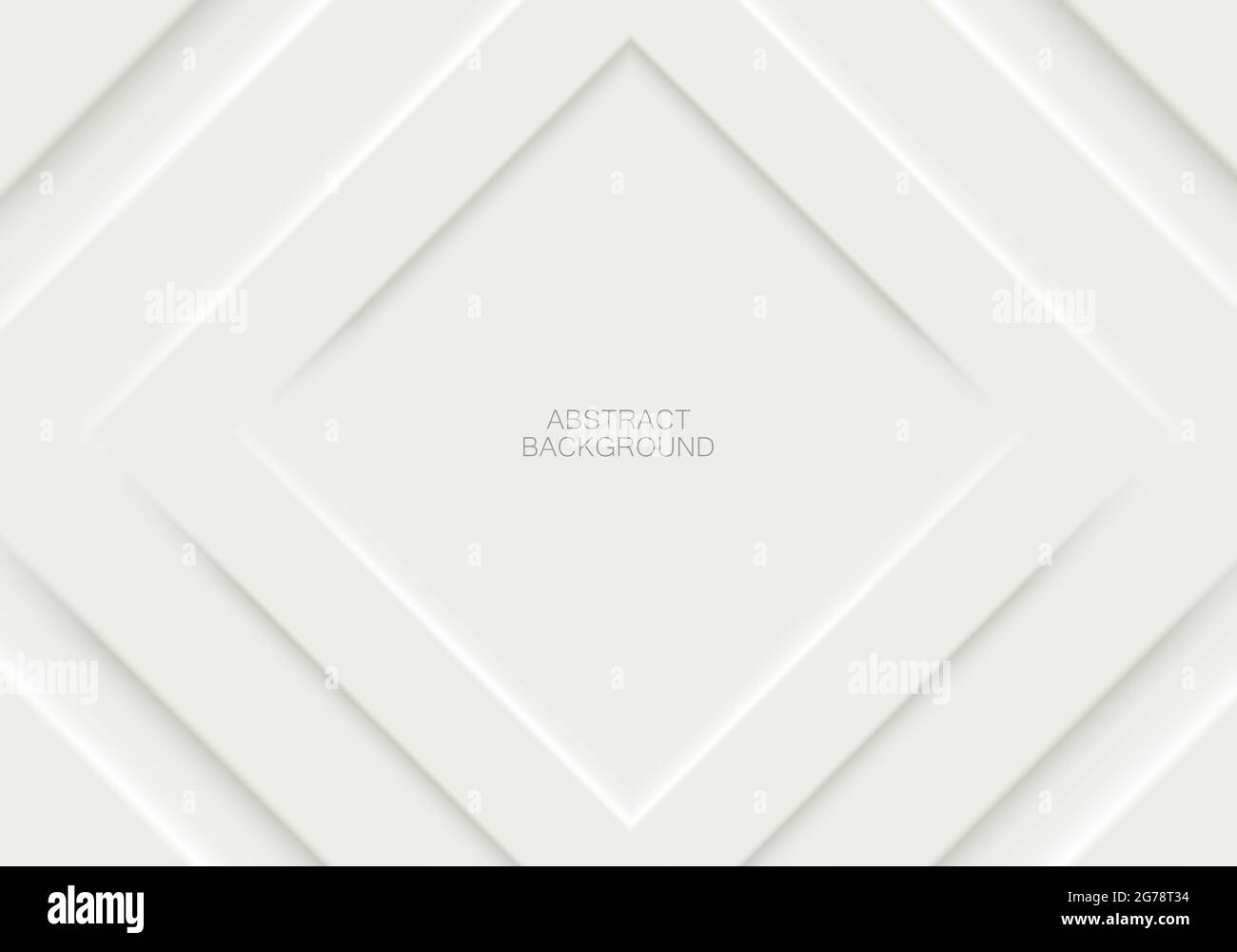 Soft clear futuristic design of square shape elements. Minimalistic white background. Abstract wallpaper vector background for banner, poster, flyer Stock Vector