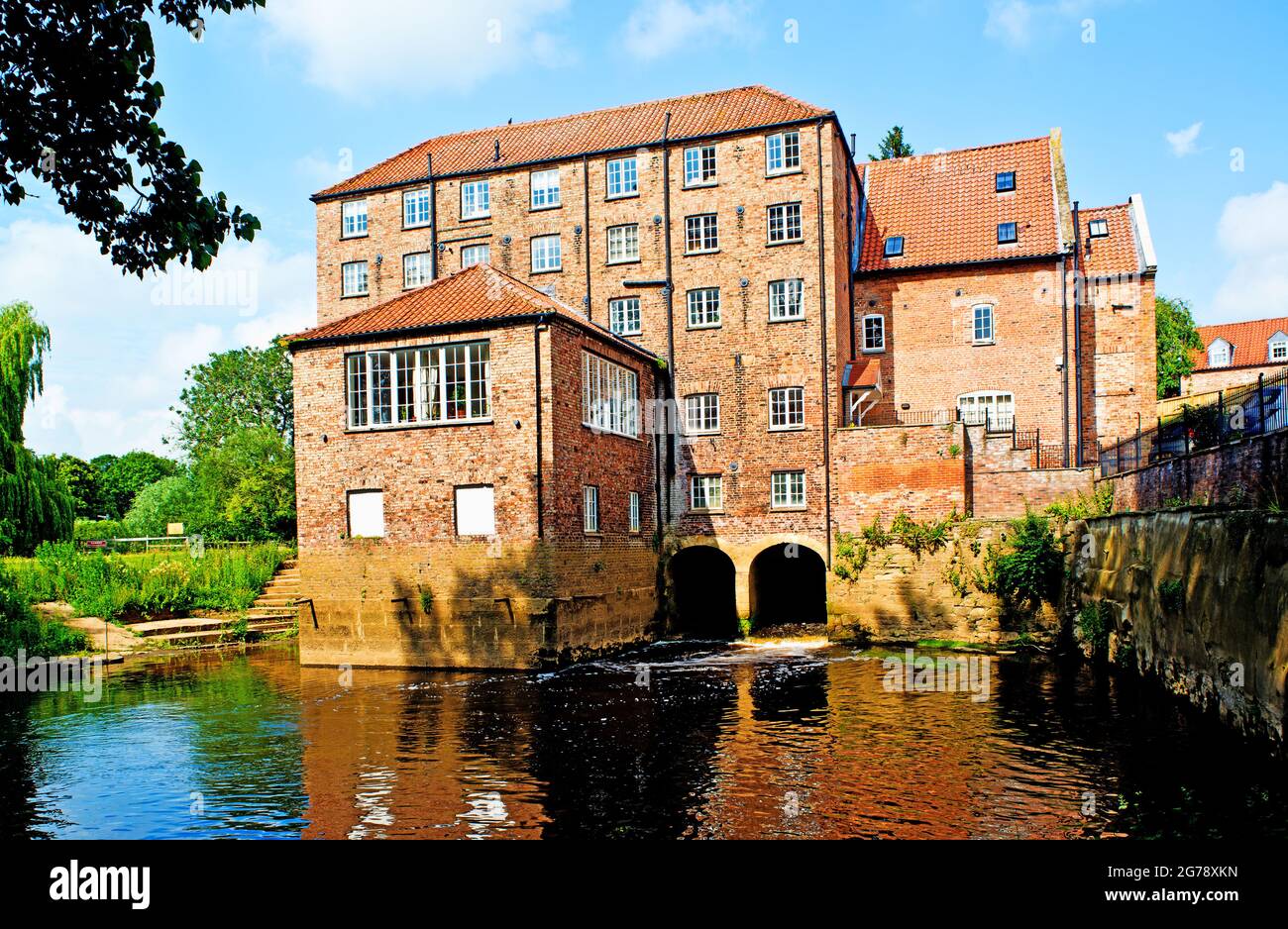 Old Mill converted to flats, Stamford Bridge, North Yorkshire, England