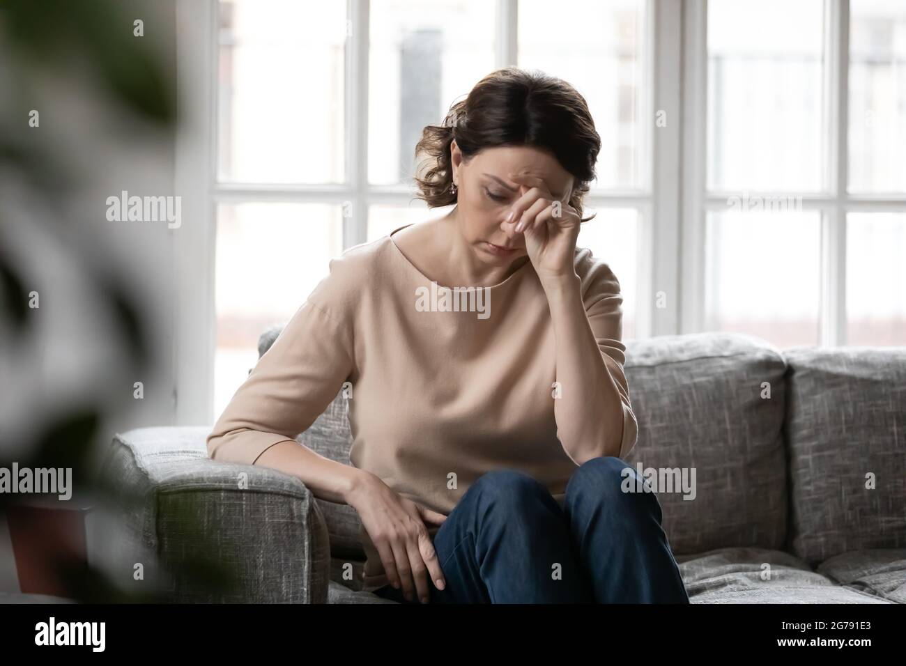 Mature adult home alone hi-res stock photography and images - Alamy