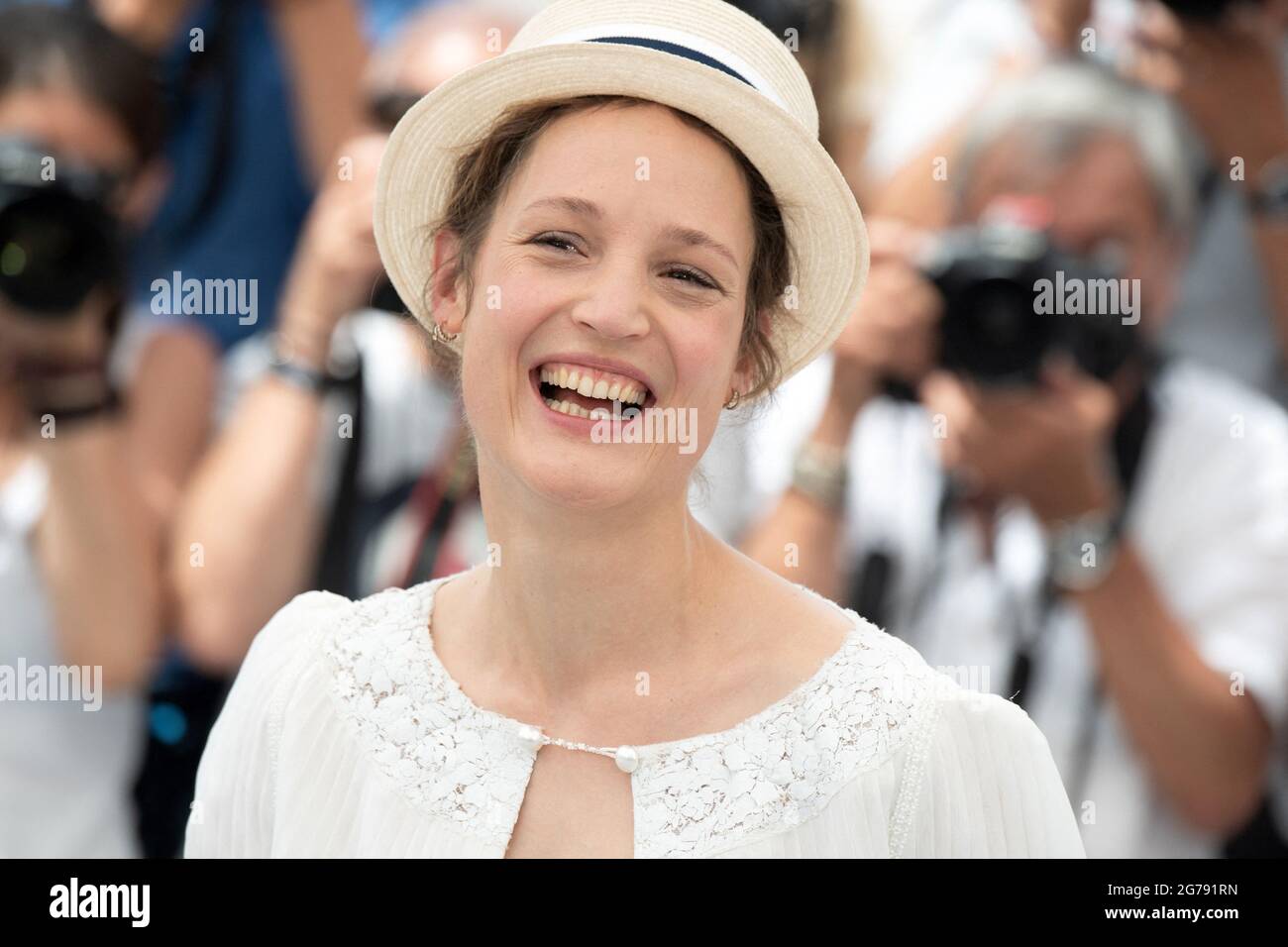 Vicky Krieps attends the Bergman Island photocall during the 74th