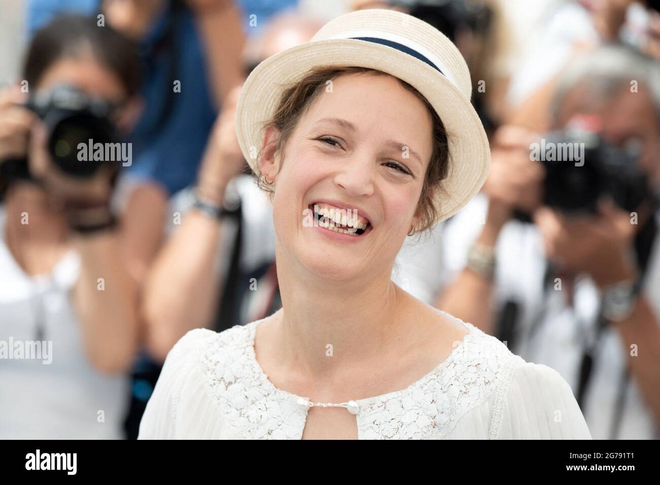 Vicky Krieps attends the Bergman Island photocall during the 74th
