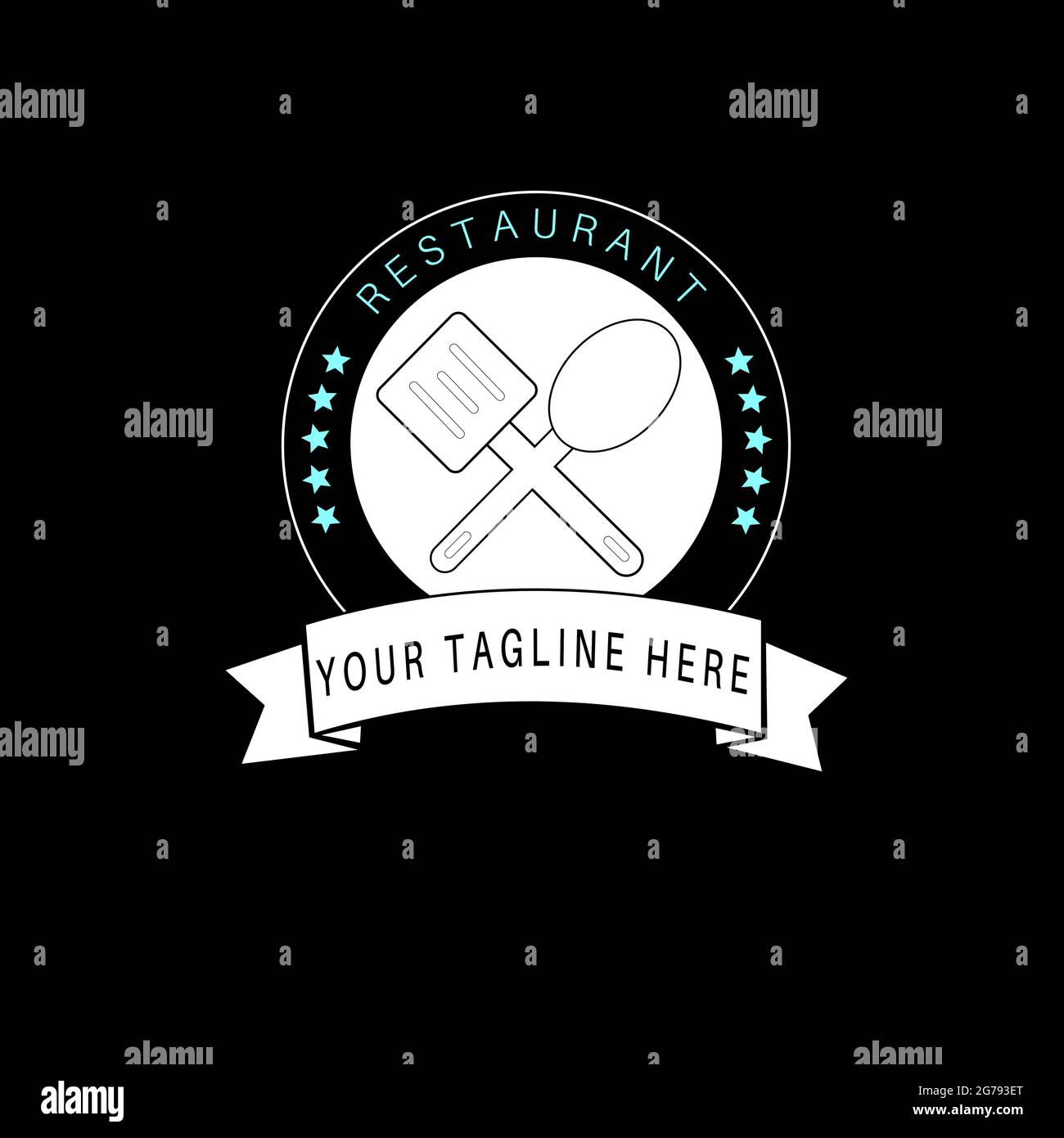 Restautant and hotel logo design. Stock Vector