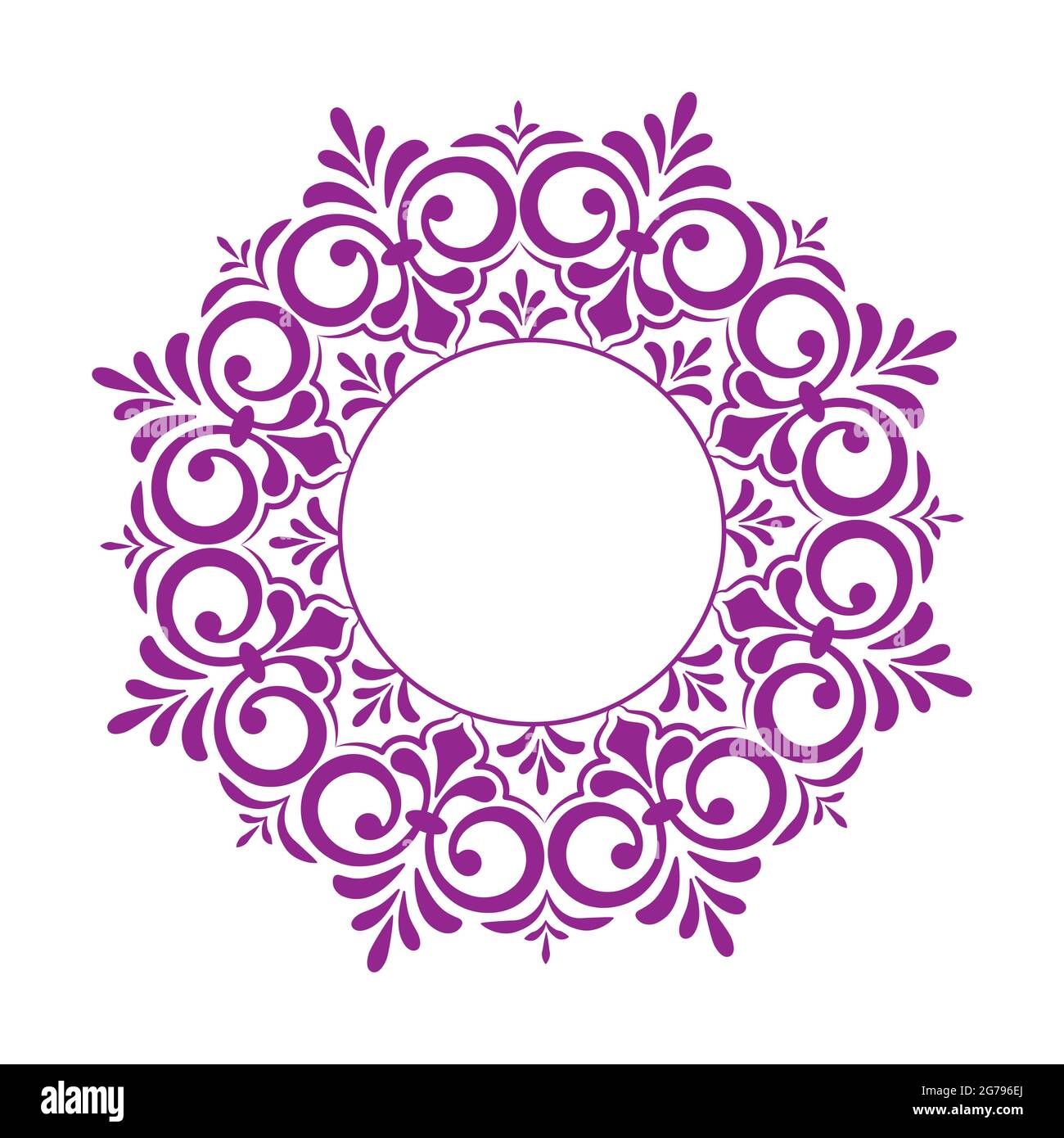 Decorative round frame for design template Stock Vector Image & Art - Alamy