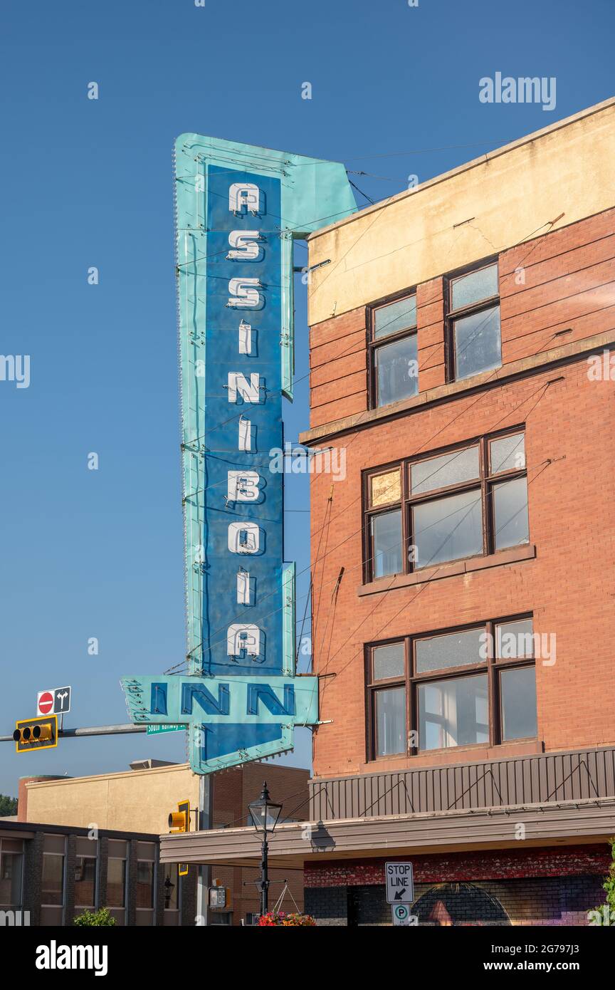Medicine Hat, Alberta July 11, 2021 Exterior of the old Assiniboia