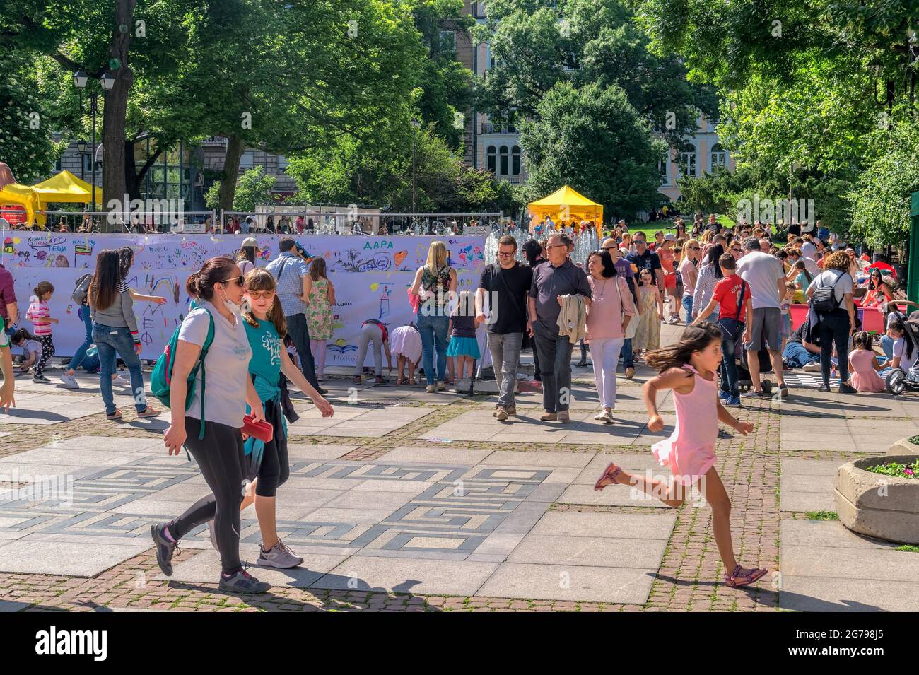children's holiday in the park,Sofia,Bulgaria, Stock Photo