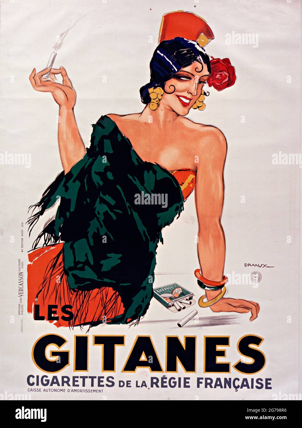 Cigarettes Gitanes. Museum: PRIVATE COLLECTION. Author: Jules Isnard Dransy. Stock Photo