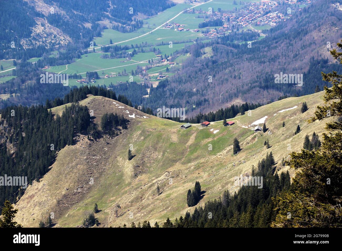 Spitzingsee - Almen, Wendelstein near Bayrischzell, Mangfall Mountains, Upper Bavaria, Bavaria, Germany, Europe, Stock Photo