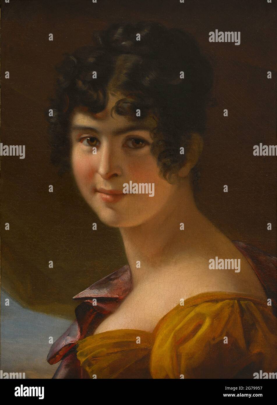 Portrait of Adèle Foucher (1803-1868). Museum: Maison de Victor Hugo. Author: Julie Duvidal de Montferrier. Stock Photo
