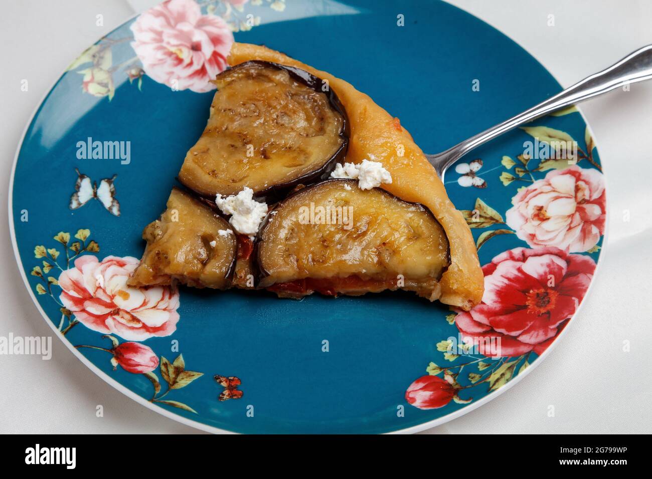 Eggplant tart, French cuisine Stock Photo Alamy
