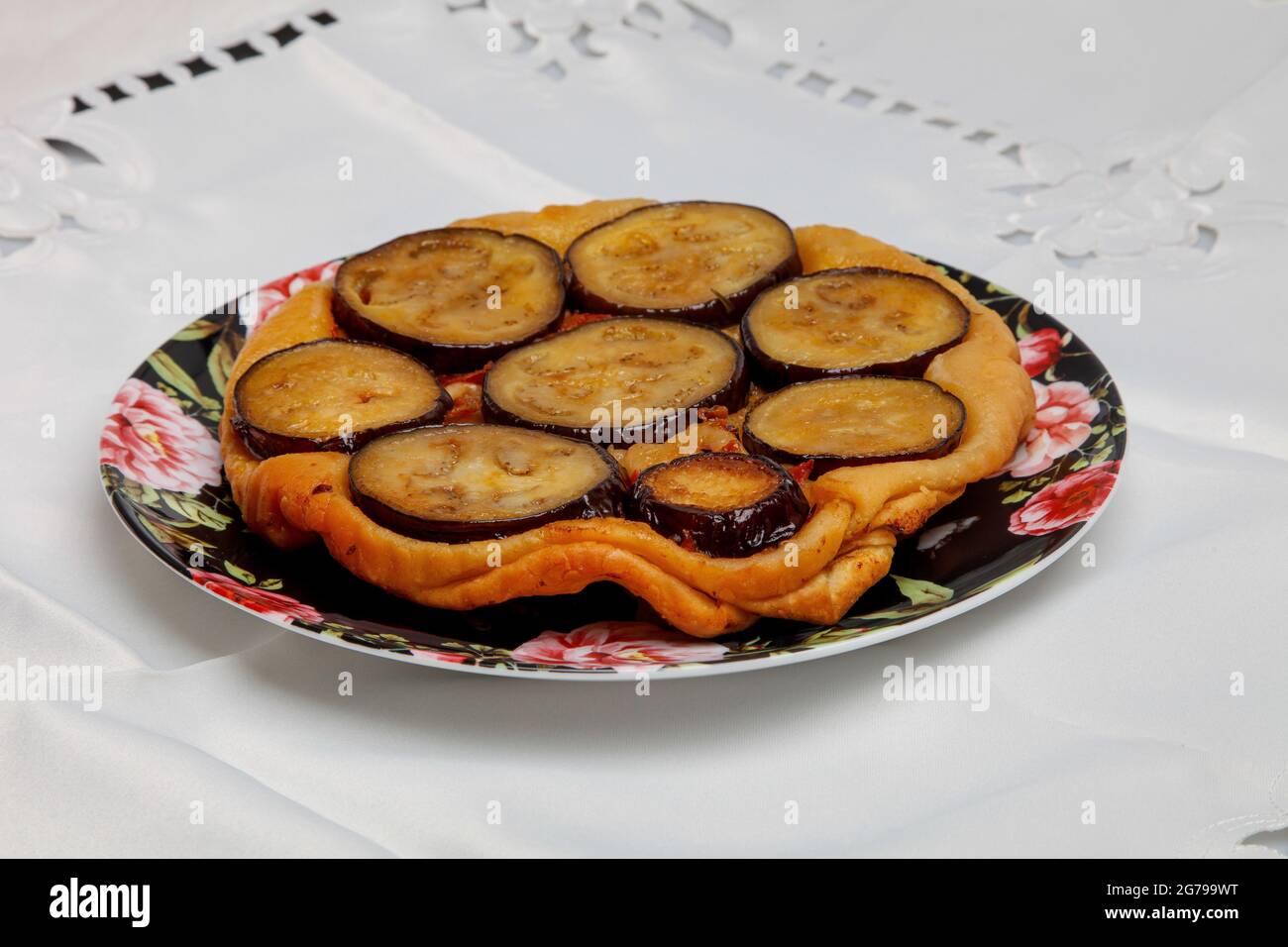 Eggplant tart, French cuisine Stock Photo Alamy